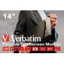 Verbatim 49591 écran plat de PC 35,6 cm (14") 1920 x 1080 pixels Full HD LCD Écran tactile Noir