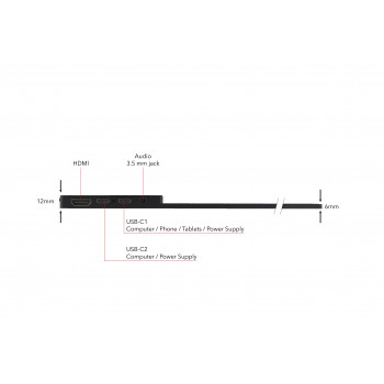 Verbatim 49591 écran plat de PC 35,6 cm (14") 1920 x 1080 pixels Full HD LCD Écran tactile Noir