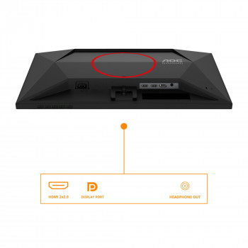 AOC G4 25G4SRE écran plat de PC 62,2 cm (24.5") 1920 x 1080 pixels Full HD LED Noir, Rouge