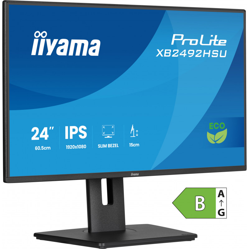 iiyama ProLite XB2492HSU-B1 écran plat de PC 61 cm (24") 1920 x 1080 pixels Full HD LED Noir