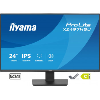 iiyama ProLite X2497HSU-B1 écran plat de PC 60,5 cm (23.8") 1920 x 1080 pixels Full HD LED Noir