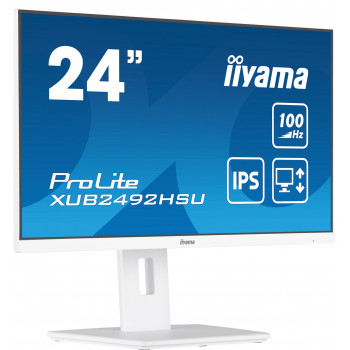 iiyama XUB2492HSU-W6 écran plat de PC 60,5 cm (23.8") 1920 x 1080 pixels Full HD LED Blanc