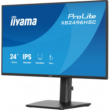 iiyama ProLite XB2496HSC-B1 écran plat de PC 60,5 cm (23.8") 1920 x 1080 pixels Full HD LED Noir