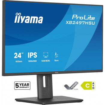 iiyama ProLite XB2497HSU-B1 écran plat de PC 60,5 cm (23.8") 1920 x 1080 pixels Full HD LED Noir