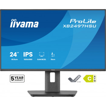 iiyama ProLite XB2497HSU-B1 écran plat de PC 60,5 cm (23.8") 1920 x 1080 pixels Full HD LED Noir