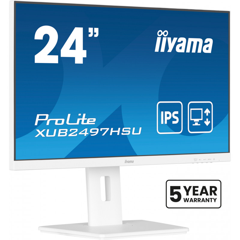 iiyama ProLite XUB2497HSU-W2 écran plat de PC 60,5 cm (23.8") 1920 x 1080 pixels Full HD LED Blanc