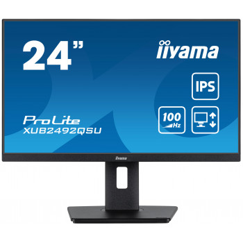 iiyama ProLite XUB2492QSU-B1 écran plat de PC 60,5 cm (23.8") 2560 x 1440 pixels Quad HD LED Noir