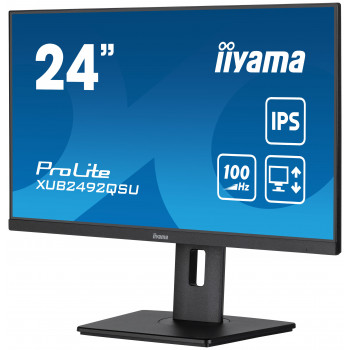 iiyama ProLite XUB2492QSU-B1 écran plat de PC 60,5 cm (23.8") 2560 x 1440 pixels Quad HD LED Noir