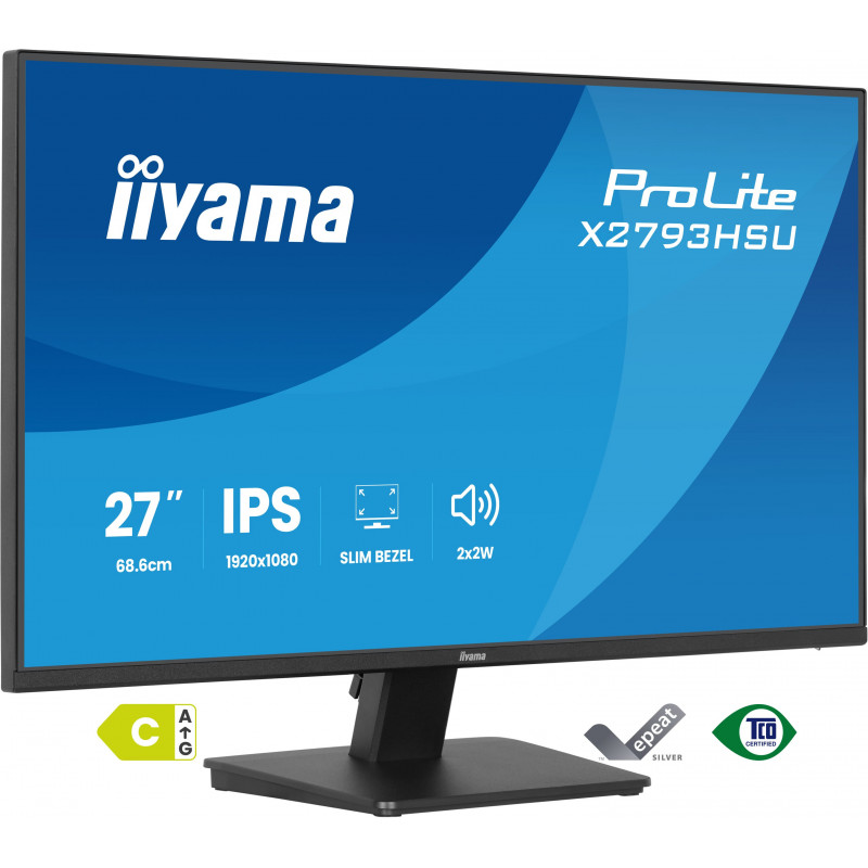 iiyama ProLite X2793HSU-B1 écran plat de PC 68,6 cm (27") 1920 x 1080 pixels Full HD LED Noir