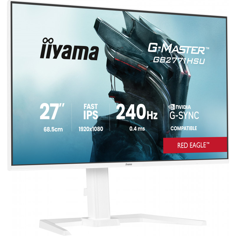 iiyama G-MASTER GB2771HSU-W1 écran plat de PC 68,6 cm (27") 1920 x 1080 pixels Blanc