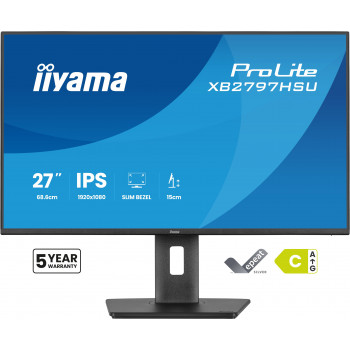 iiyama ProLite XB2797HSU-B1 écran plat de PC 68,6 cm (27") 1920 x 1080 pixels Full HD LED Noir
