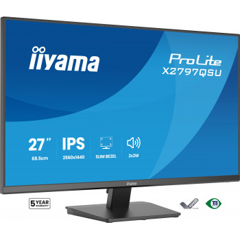 iiyama ProLite X2797QSU-B1 écran plat de PC 68,6 cm (27") 2560 x 1440 pixels Quad HD LED Noir