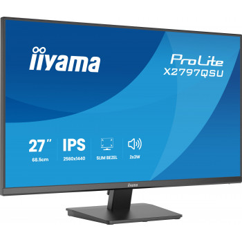 iiyama ProLite X2797QSU-B1 écran plat de PC 68,6 cm (27") 2560 x 1440 pixels Quad HD LED Noir