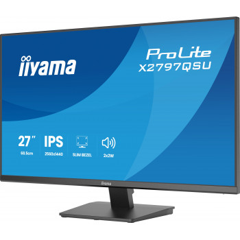 iiyama ProLite X2797QSU-B1 écran plat de PC 68,6 cm (27") 2560 x 1440 pixels Quad HD LED Noir