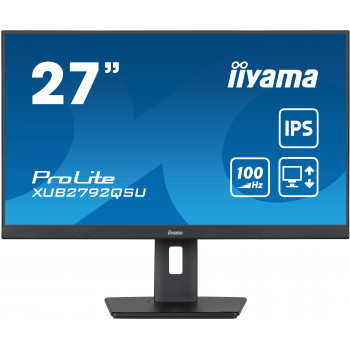 iiyama ProLite XUB2792QSU-B6 écran plat de PC 68,6 cm (27") 2560 x 1440 pixels Quad HD LED Noir