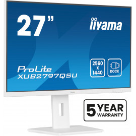 iiyama ProLite XUB2797QSU-W2 écran plat de PC 68,6 cm (27") 2560 x 1440 pixels Quad HD LED Blanc