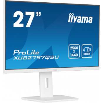iiyama ProLite XUB2797QSU-W2 écran plat de PC 68,6 cm (27") 2560 x 1440 pixels Quad HD LED Blanc