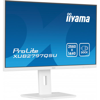 iiyama ProLite XUB2797QSU-W2 écran plat de PC 68,6 cm (27") 2560 x 1440 pixels Quad HD LED Blanc