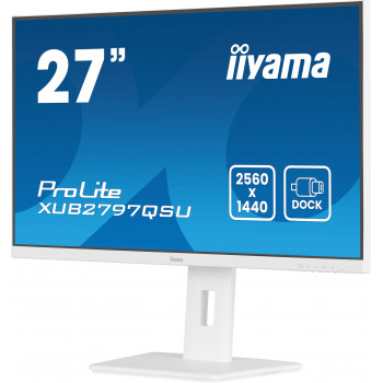 iiyama ProLite XUB2797QSU-W2 écran plat de PC 68,6 cm (27") 2560 x 1440 pixels Quad HD LED Blanc