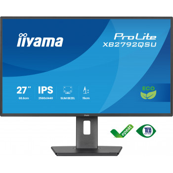 iiyama ProLite XB2792QSU-B1 écran plat de PC 68,6 cm (27") 2560 x 1440 pixels Quad HD LED Noir