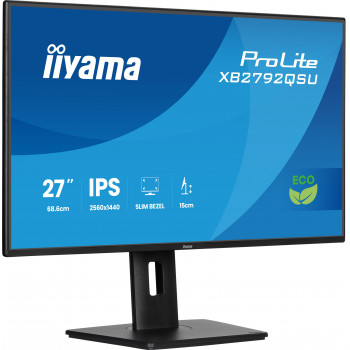 iiyama ProLite XB2792QSU-B1 écran plat de PC 68,6 cm (27") 2560 x 1440 pixels Quad HD LED Noir