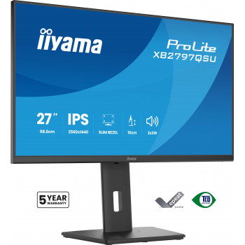 iiyama ProLite XB2797QSU-B1 écran plat de PC 68,6 cm (27") 2560 x 1440 pixels Quad HD LED Noir