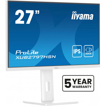 iiyama ProLite XUB2797HSN-W2 écran plat de PC 68,6 cm (27") 1920 x 1080 pixels Full HD LED Blanc