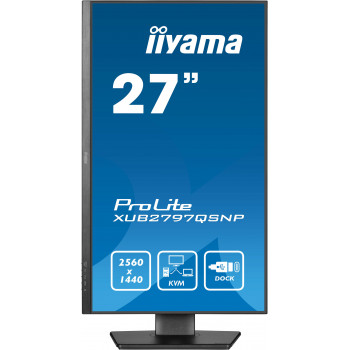 iiyama ProLite XUB2797QSNP-B1 écran plat de PC 68,6 cm (27") 2560 x 1440 pixels Quad HD LED Noir