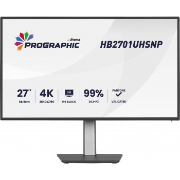 iiyama PROGRAPHIC HB2701UHSNP-B1 écran plat de PC 68,6 cm (27") 3840 x 2160 pixels 4K Ultra HD LCD Noir