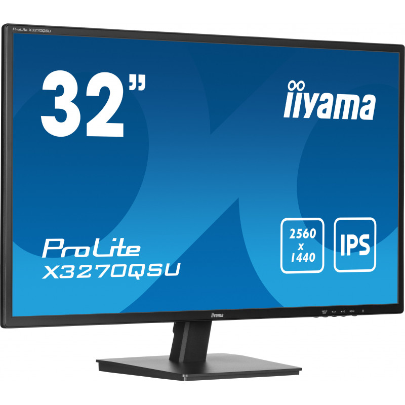 iiyama ProLite X3270QSU-B1 écran plat de PC 80 cm (31.5") 2560 x 1440 pixels Wide Quad HD LED Noir