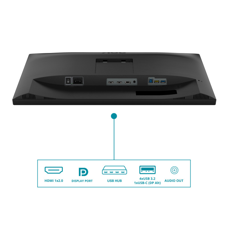 AOC V5 CU34V5C BK écran plat de PC 86,4 cm (34") 3440 x 1440 pixels Wide Quad HD LED Noir