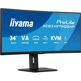 iiyama ProLite XCB3497WQSNP-B1 écran plat de PC 86,4 cm (34") 3440 x 1440 pixels UltraWide Quad HD LED Noir