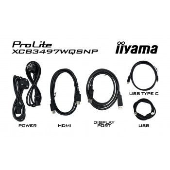 iiyama ProLite XCB3497WQSNP-B1 écran plat de PC 86,4 cm (34") 3440 x 1440 pixels UltraWide Quad HD LED Noir