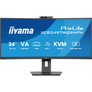 iiyama ProLite XCB3497WQSNPH-B1 écran plat de PC 86,4 cm (34") 3440 x 1440 pixels UltraWide Quad HD LED Noir