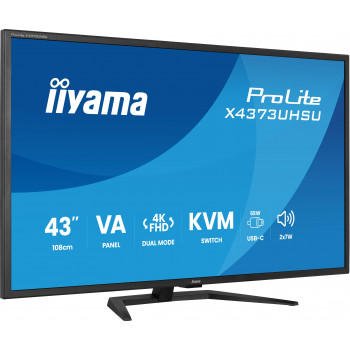 iiyama ProLite X4373UHSU-B2 écran plat de PC 108 cm (42.5") 3840 x 2160 pixels 4K Ultra HD LED Noir