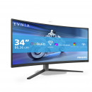 Philips Evnia 34M2C6500 00 écran plat de PC 86,4 cm (34") 3440 x 1440 pixels Wide Quad HD QD-OLED Gris