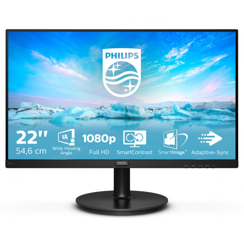 Philips V Line 221V8A 00 écran plat de PC 54,6 cm (21.5") 1920 x 1080 pixels Full HD LED Noir
