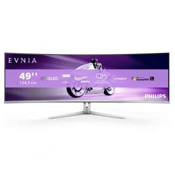 Philips Evnia 8000 49M2C8900 00 écran plat de PC 124,2 cm (48.9") 5120 x 1440 pixels Dual QHD QD-OLED Blanc