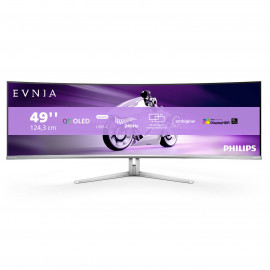 Philips Evnia 8000 49M2C8900 00 écran plat de PC 124,2 cm (48.9") 5120 x 1440 pixels Dual QHD QD-OLED Blanc