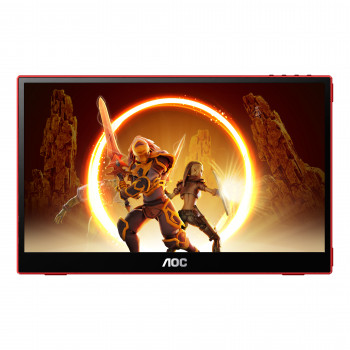 AOC 16G3 téléviseur et moniteur portables Moniteur portable Noir, Rouge 39,6 cm (15.6") TFT 1920 x 1080 pixels