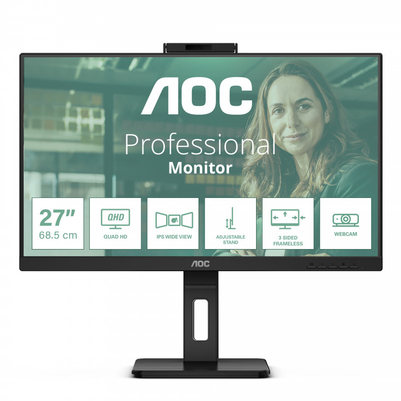 AOC Q27P3QW écran plat de PC 68,6 cm (27") 2560 x 1440 pixels Quad HD Noir
