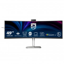 Philips 49B2U6900CH 00 écran plat de PC 124 cm (48.8") 5120 x 1440 pixels Dual QHD LCD Noir