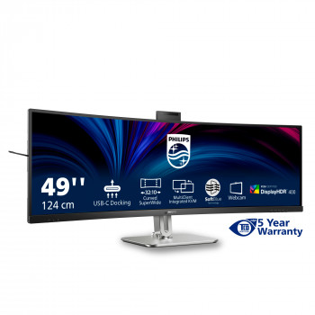 Philips 49B2U6900CH 00 écran plat de PC 124 cm (48.8") 5120 x 1440 pixels Dual QHD LCD Noir
