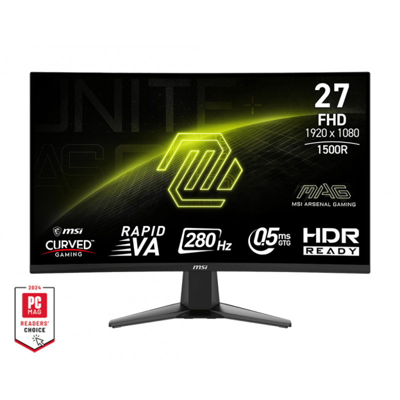 MSI MAG 276CXF écran plat de PC 68,6 cm (27") 1920 x 1080 pixels Full HD LCD Noir