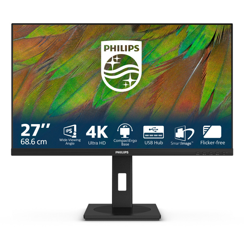 Philips 3000 series 27B1N3800 00 écran plat de PC 68,6 cm (27") 3840 x 2160 pixels 4K Ultra HD LCD Noir