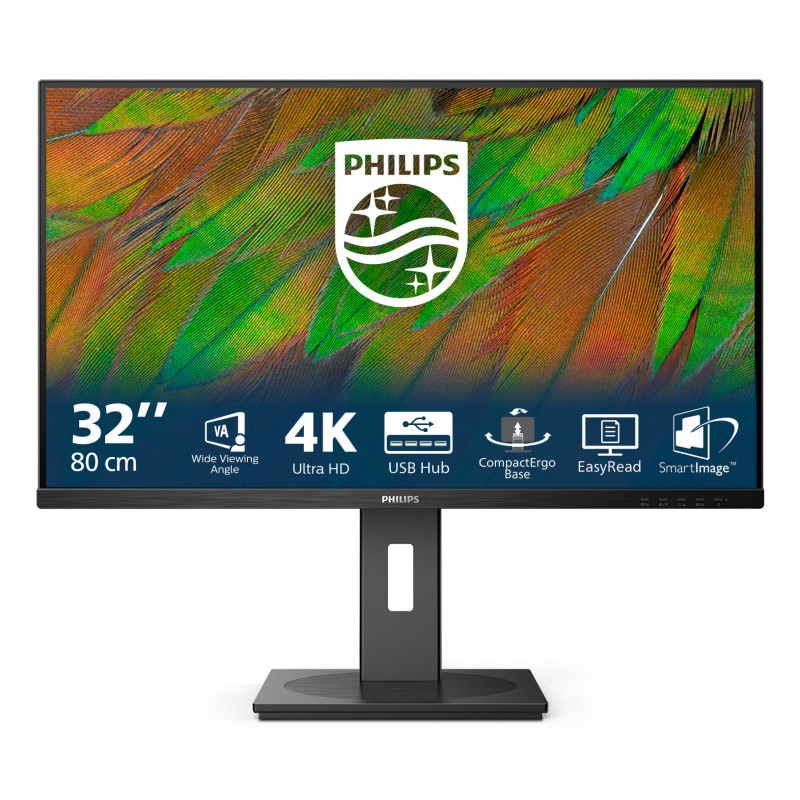 Philips 3000 series 32B1N3800 00 écran plat de PC 81,3 cm (32") 3840 x 2160 pixels 4K Ultra HD LCD Noir