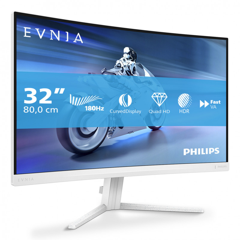 Philips Evnia 5000 32M2C5501 00 écran plat de PC 80 cm (31.5") 2560 x 1440 pixels Quad HD LCD Blanc
