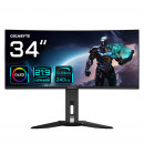 GIGABYTE Moniteur de jeu courbé OLED WQHD MO34WQC2 de 34" - 3440 x 1440, 240Hz, 0.03ms, KVM, 250 cd m², FreeSync Premium Pro,