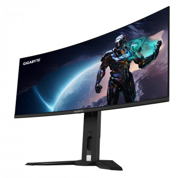 GIGABYTE Moniteur de jeu courbé OLED WQHD MO34WQC2 de 34" - 3440 x 1440, 240Hz, 0.03ms, KVM, 250 cd m², FreeSync Premium Pro,