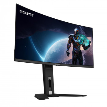 GIGABYTE Moniteur de jeu courbé OLED WQHD MO34WQC2 de 34" - 3440 x 1440, 240Hz, 0.03ms, KVM, 250 cd m², FreeSync Premium Pro,